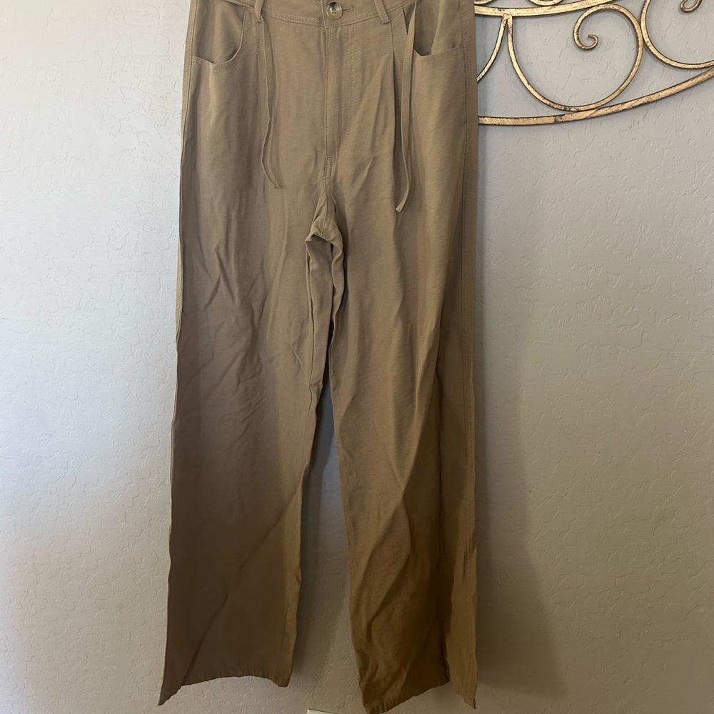 Zara Women's Tan Wide Leg Pants